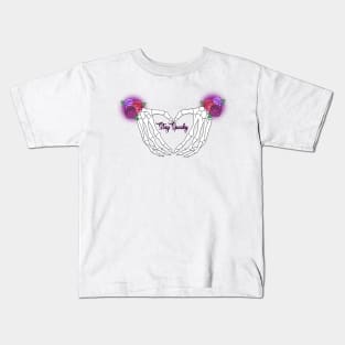 Stay Spooky Skeleton Hand Hearts - Pastel Goth - Mightbelucifer Kids T-Shirt